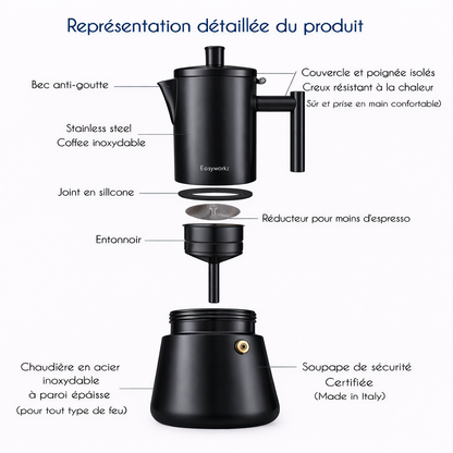 Moka à induction Noire