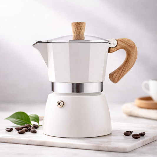 Cafetière italienne traditionnelle Blanche