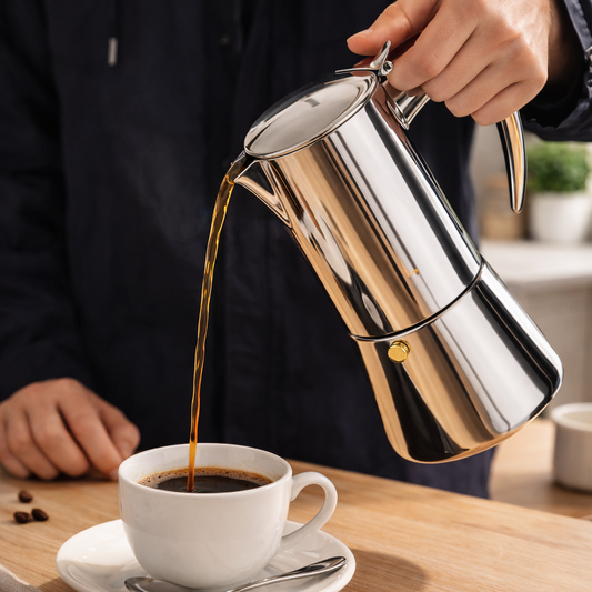 Cafetière italienne à induction Acier