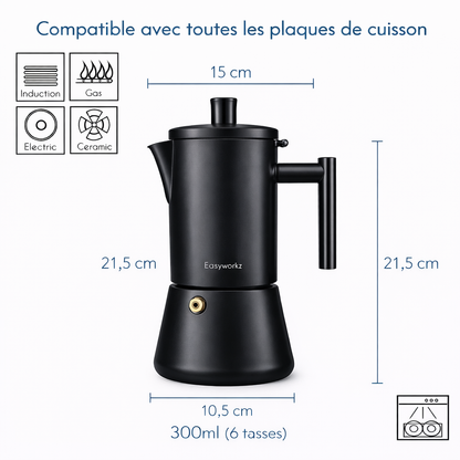 Moka à induction Noire